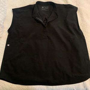 FIGS Black Rafaela Scrub Top
